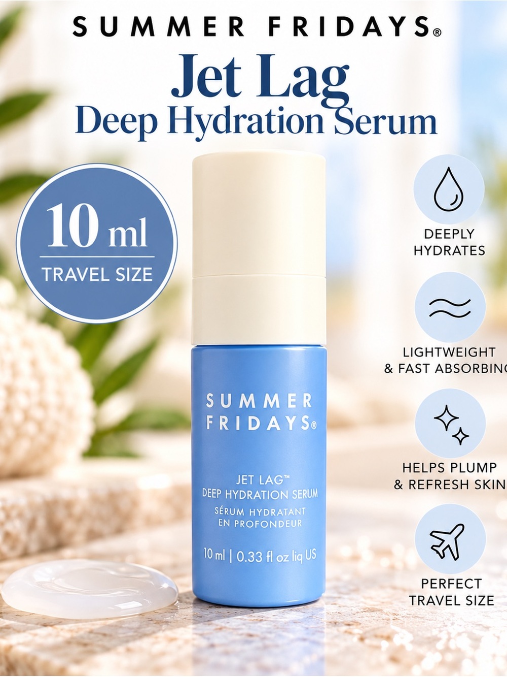Summer Fridays Jet Lag Deep Hydration Serum 10 mL
